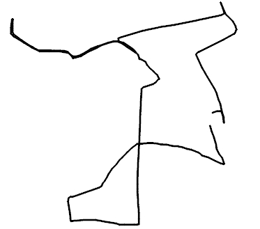 A line showing the route of a cycle ride around Edinburgh